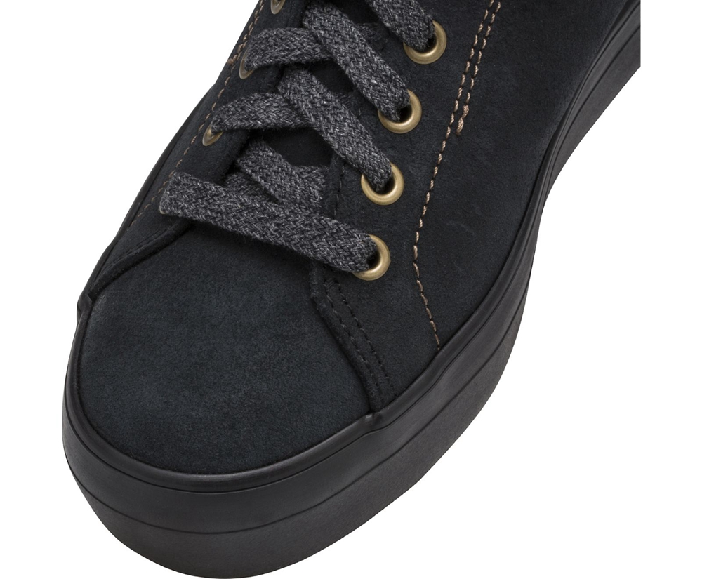 Keds Sneaker Damen Schwarz - Rise Hi Suede Faux Fur - QLZ-549086